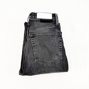 Re/Done 70's Stovepipe Washed Noir Button Fly Raw Hem Denim Jeans Size 25